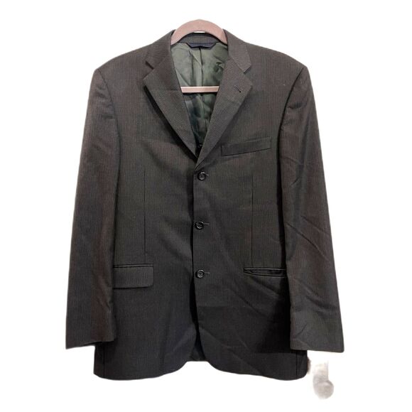 BURBERRY LONDON Gray Stripe Sports Coat Suit Blazer Jacket  Mens Size 39R - Picture 2 of 12